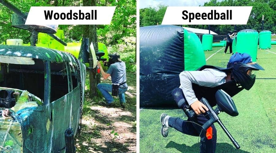 Woodsball vs speedball example photo